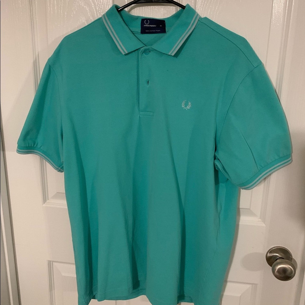 ❤️ FRED PERRY TURQUOISE 👕UNIQUE POLO SHIRT 🔥🔥🔥